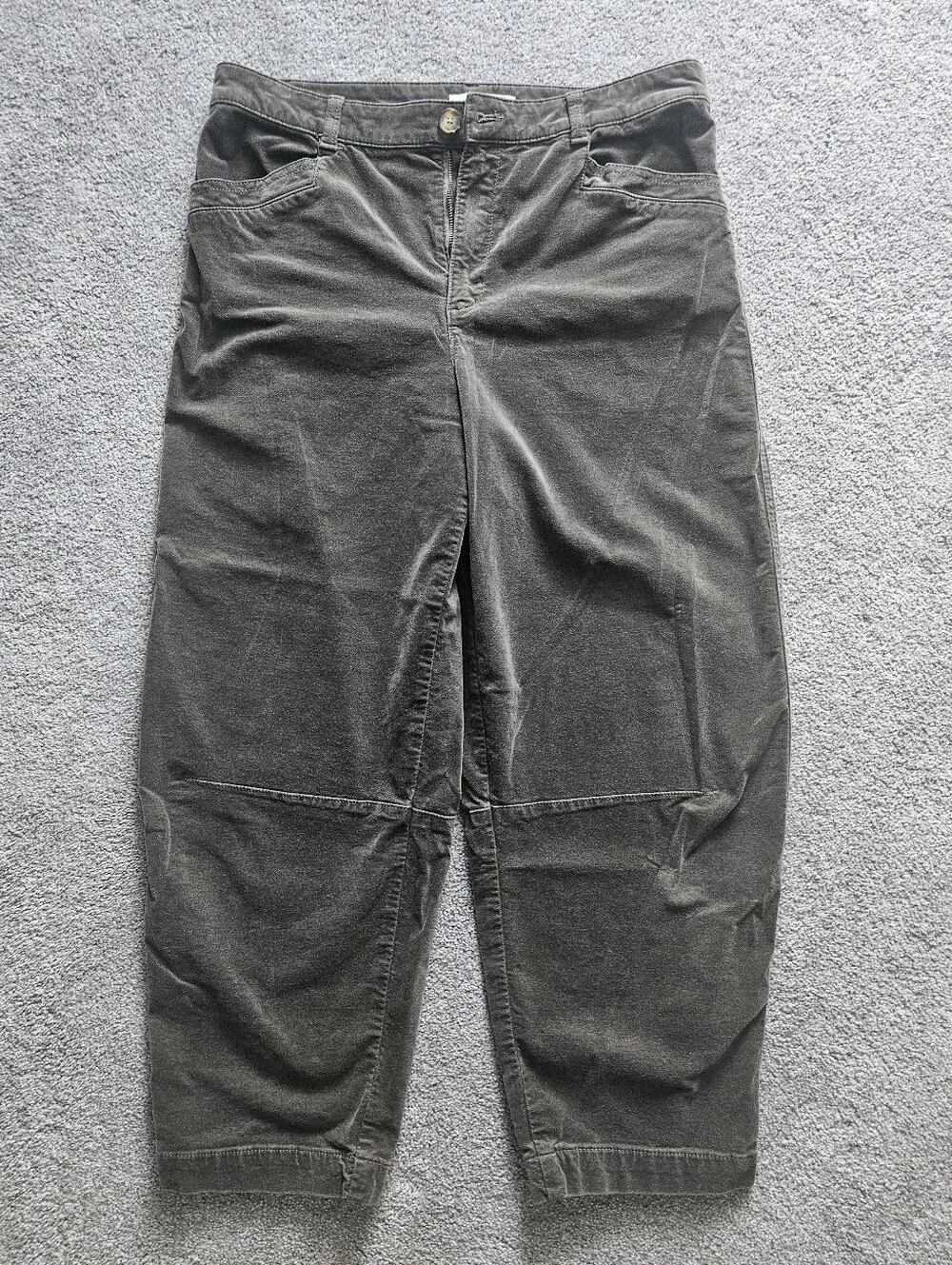 LOFT barrel pants in stretch velvet